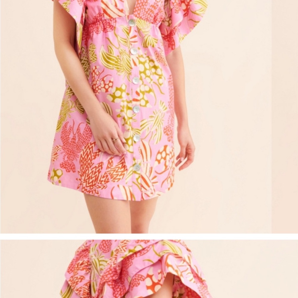 FARM Rio Pink Lobster Dress